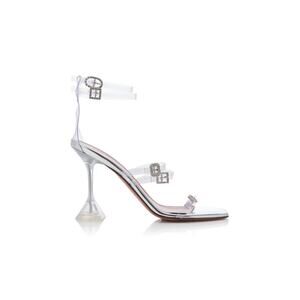 Amina Muaddi Robyn Buckle-Embellished Pvc Sandals - 8.5 -